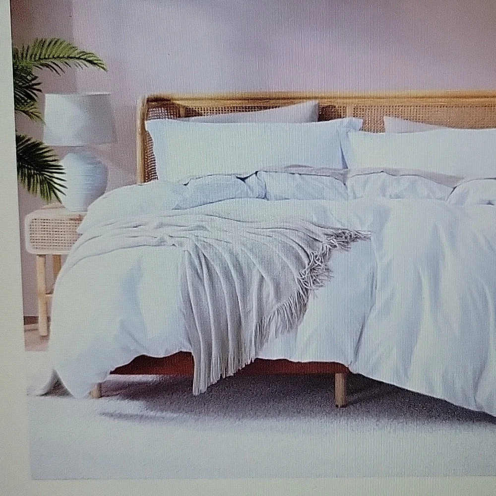 Nestl white 3 pc duvet cover set King 104x90